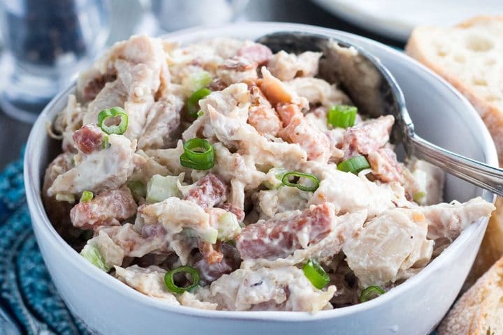 Your New Favorite: Simple 5-Ingredient Bacon & Green Onion Chicken Salad